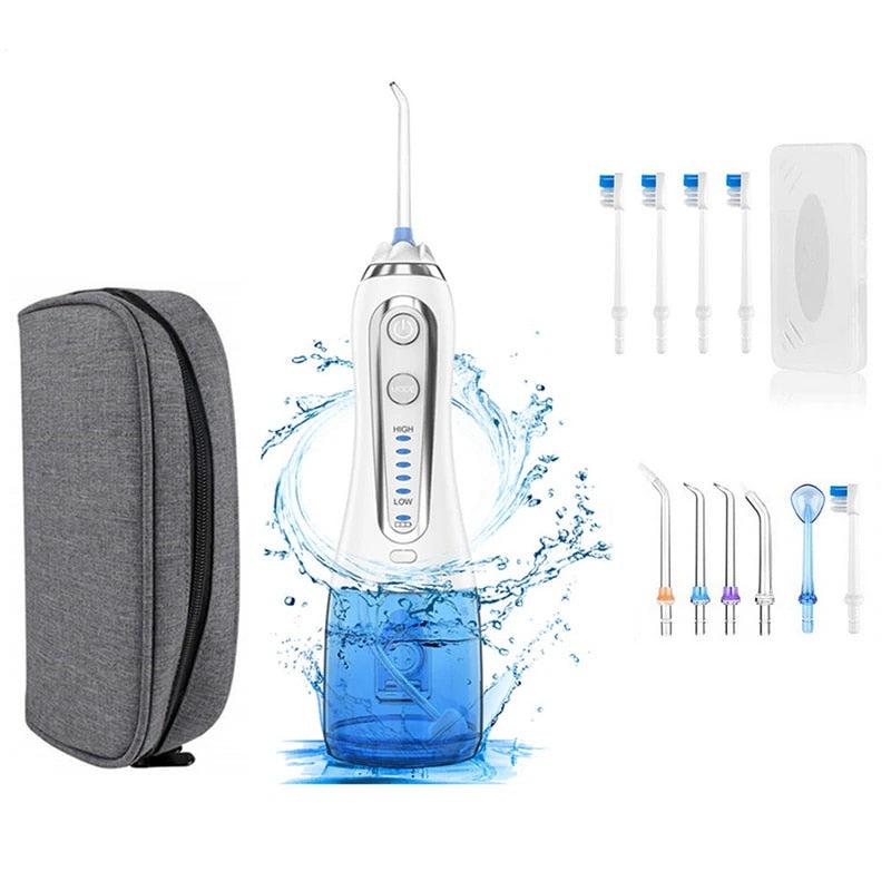 Water Flosser for Teeth Cleaning | Cordless Water Mouth Washer with 5 Modes | Portable and Rechargeable Oral Irrigator 300ml Tank | Electric Dental Flossers for Home or Travel